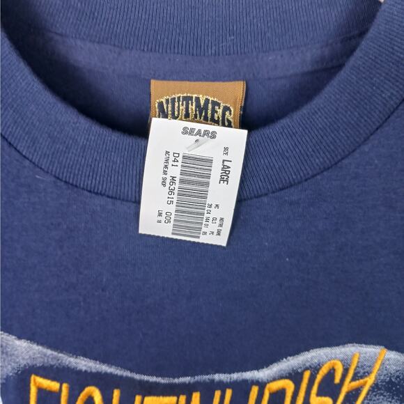 Nutmeg SZ L Notre Dame Single Stitch Fightin' Irish Tee NWT Rare - Picture 4 of 8
